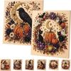 Toile pré-imprimée Kit d'Art Perlé DIY Texture Scintillante Art Perlé d'Halloween Décoration d'Halloween
