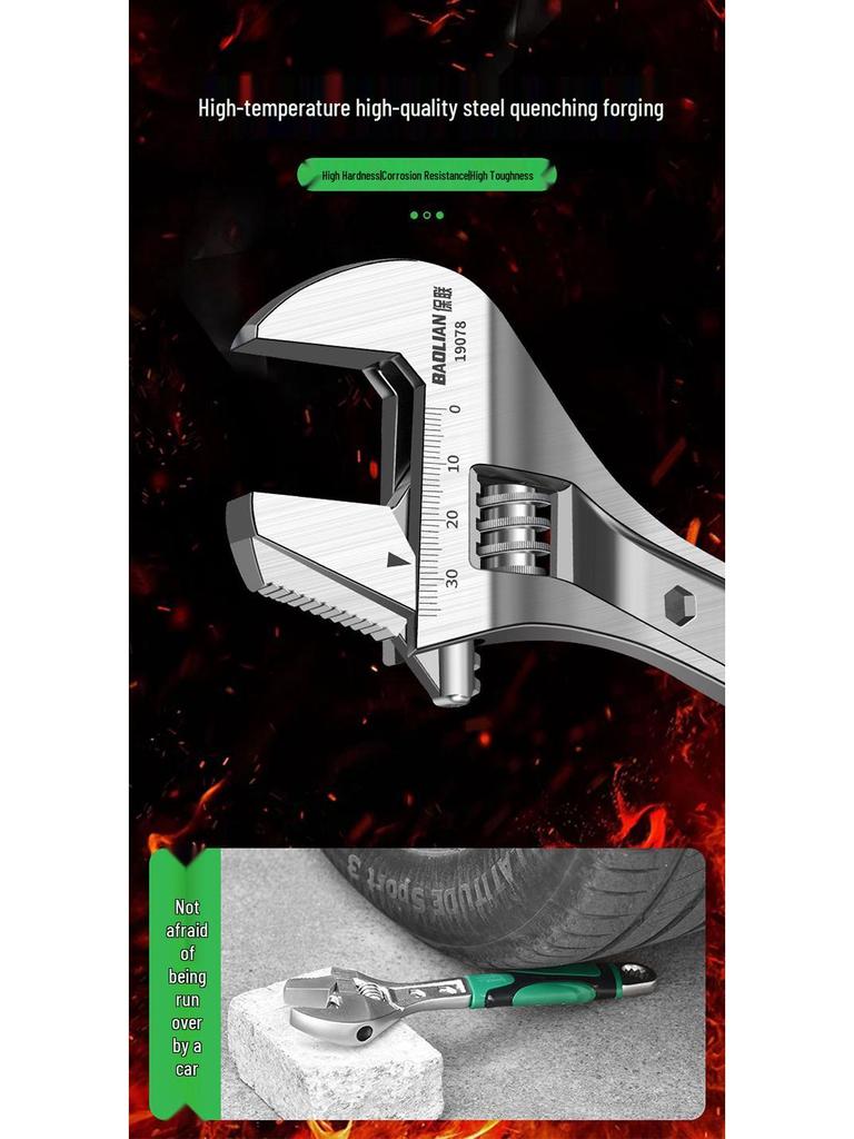 Universal Adjustable Open-End Plumbing Wrench Set - Multifunctional Large Opening Pipe Wrench