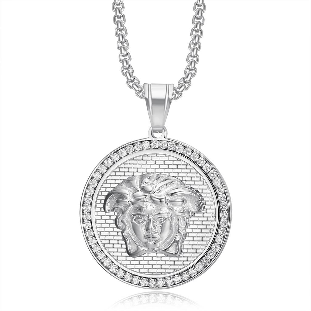 2025 Fashion Trend Jewelry Inlaid with Zircon Greek Mythology Pendant Necklace