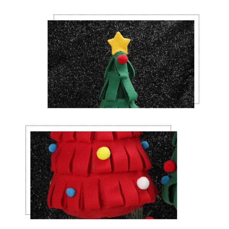 Artificial Christmas Tree Ornaments With Base Tabletop Christmas Tree for Holiday Party Home Farmhouse Decoration