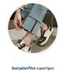 Light Blue Slim Fit Rolled Hem Cigarette Jeans for Women - Petite French Style, Spring/Autumn 2025 Edition.
