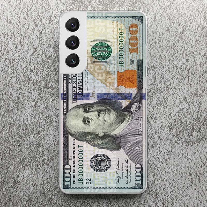 Banknote Dollar Cash Money Print Soft Case for Samsung Galaxy S25 S24 S23 S22 Ultra S21 Plus S20 FE Phone Shell S10 + Pattern Co