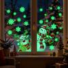 Glow-in-the-Dark Christmas Wall Stickers Living Room Bedroom Decor Modern Minimalist PVC Self-Adhesive Decorative Decals