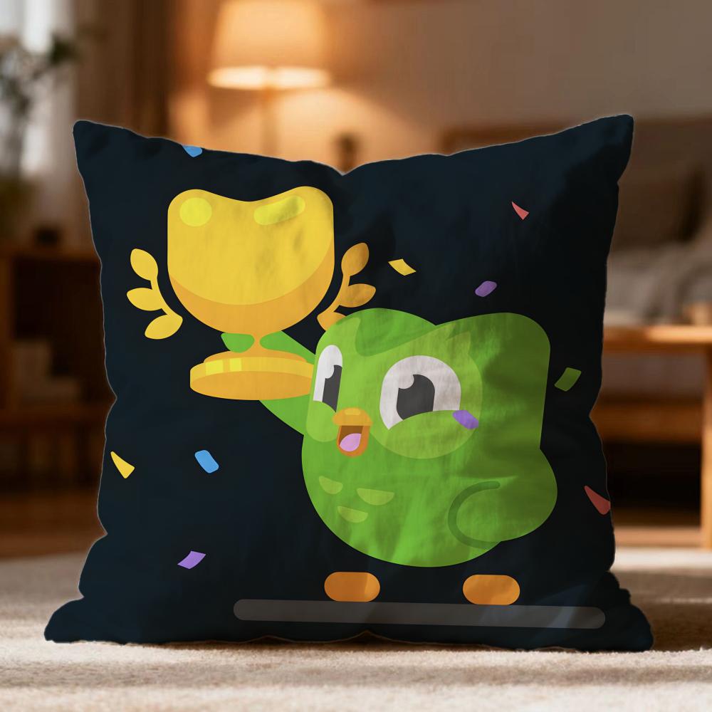 Popular D-DDuolingo Cushion Cover Soft Washable Pillow Case Multi-Scene for Couch Bed Travel Office Use