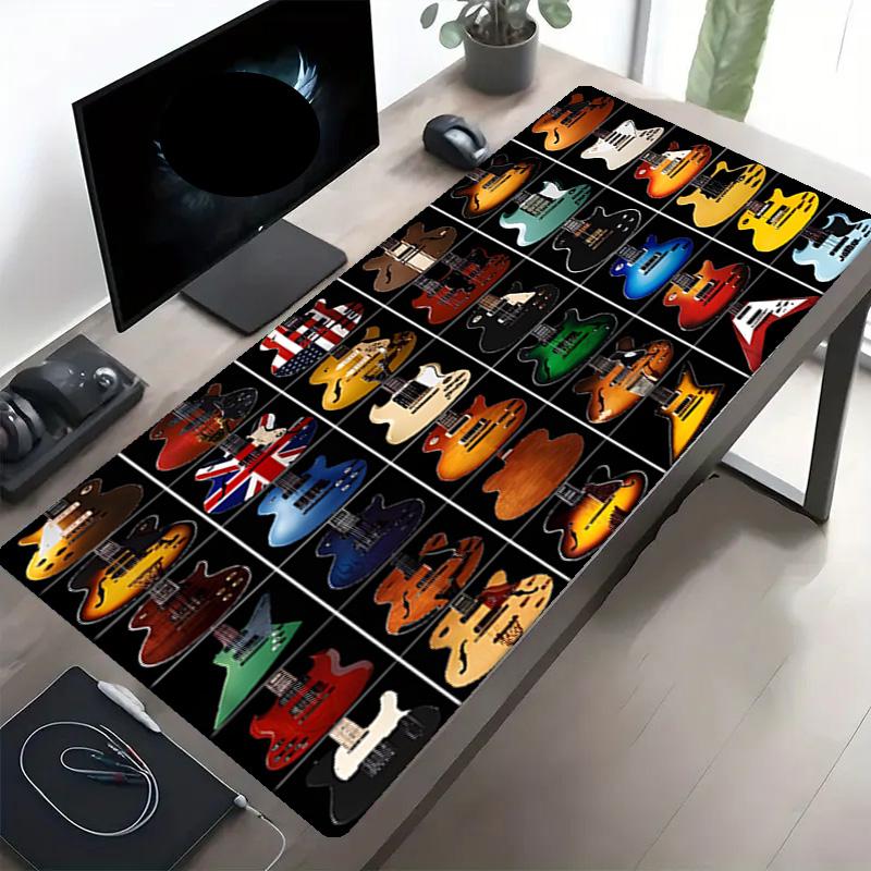 Fender Print Mouse Pad, Anti‑Slip Desktop keyboard Mat, for PC Laptop Gaming Working Daily Use, Cool Festival Birthday Gift