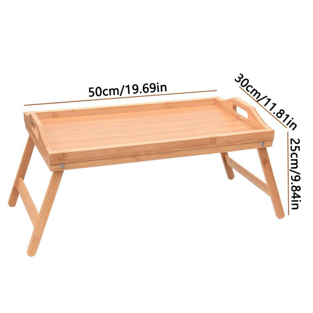 Foldable Legs Bed Tray Table with Handles Breakfast Serving Tray Computer Desk  Bedroom Furniture