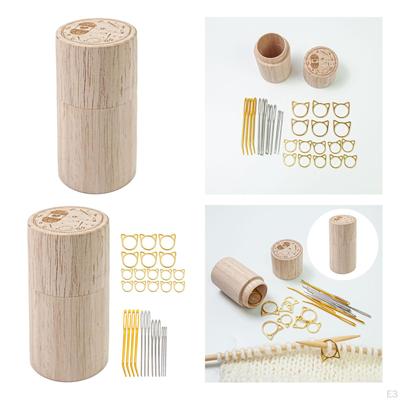 Scatola per maglieria artigianale, astuccio per aghi e spilli, contenitore per intaglio