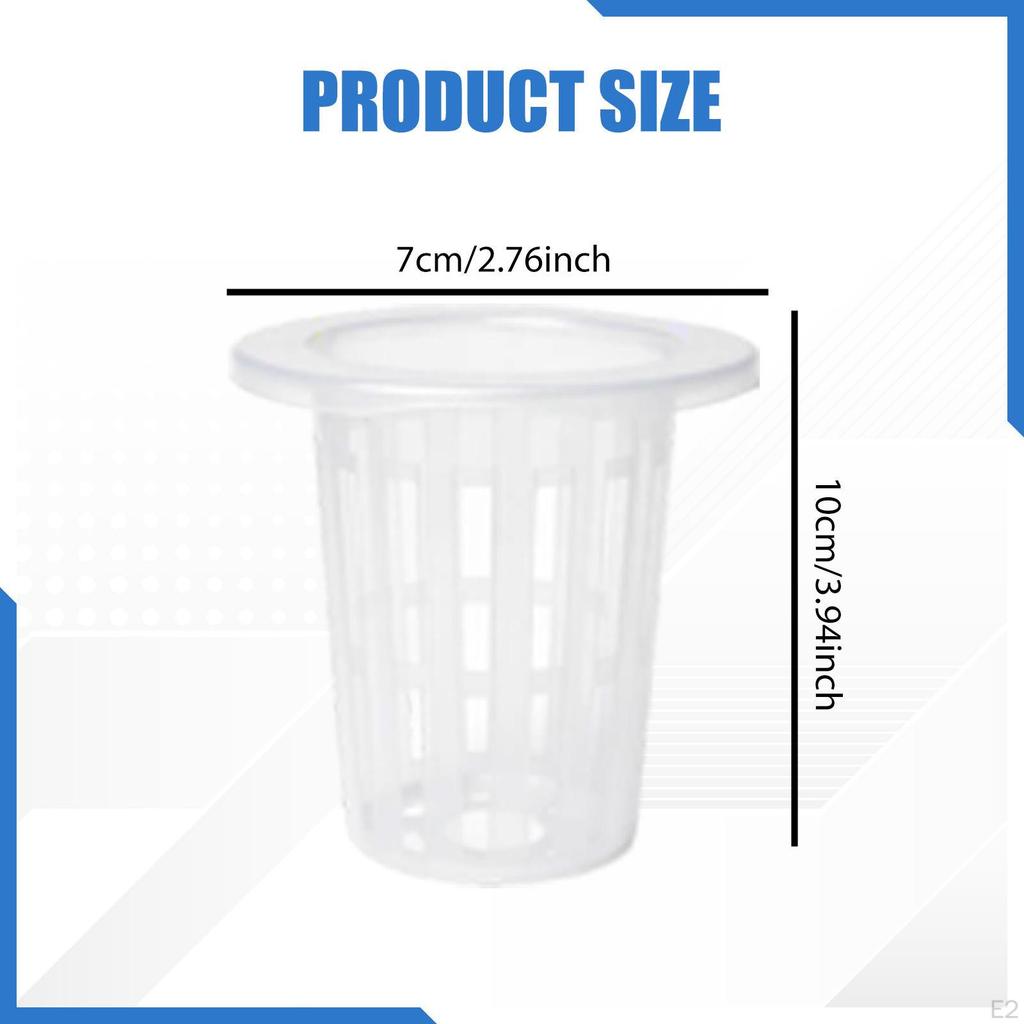 50 Net Pots for Planters, Slotted Planting Baskets, Propagation Garden Greenhouses