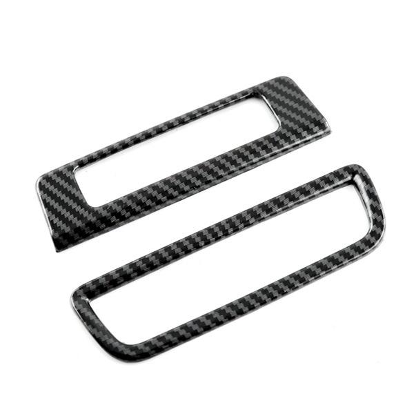 2 pcs Carbon Fiber Grain ABS Headlight Switch Cover for Car Interiors