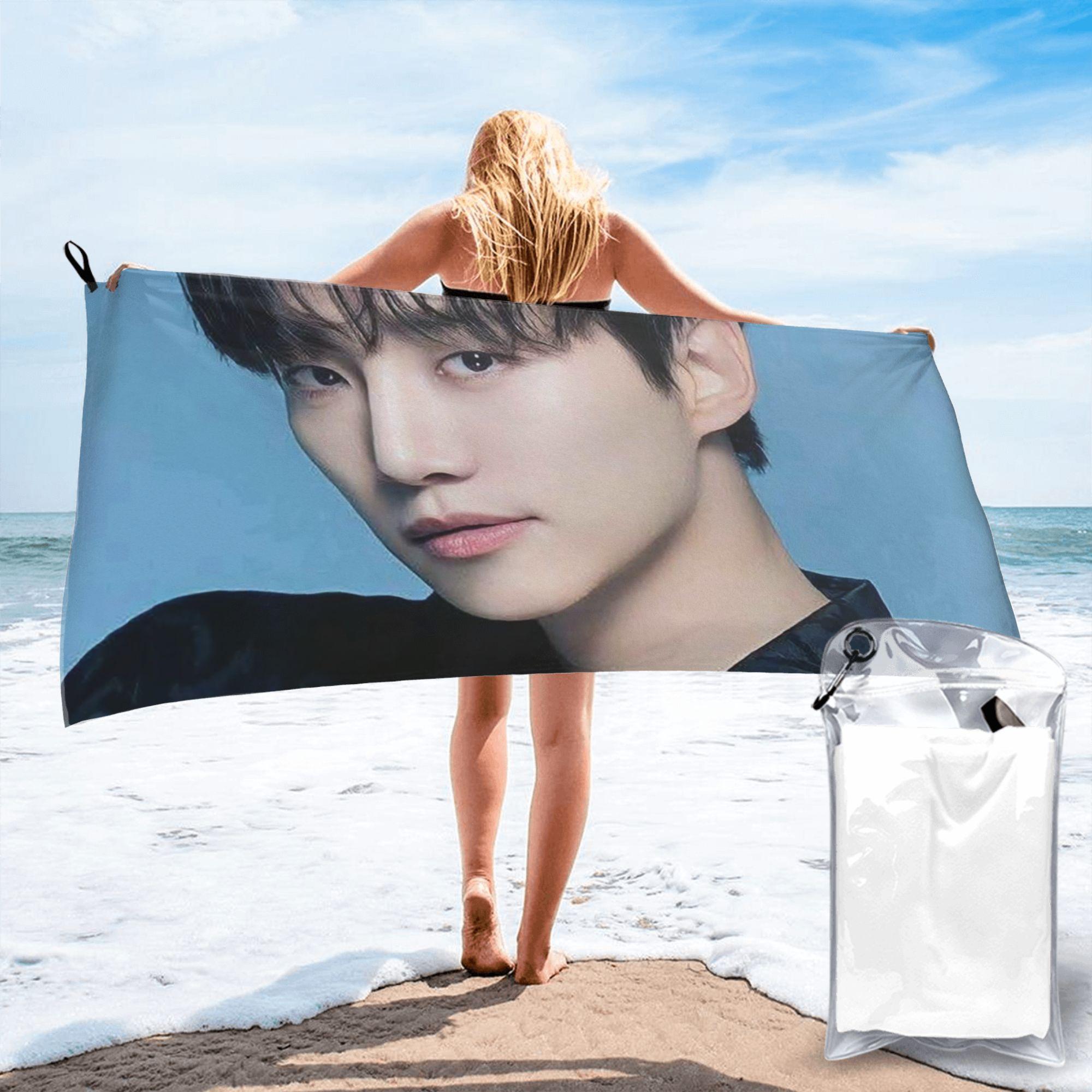 Kpop Lee Junho korea Beach Towel Soft Microfiber Quick Dry Absorbent Quick Towels For Swimming W40*H60(CM)