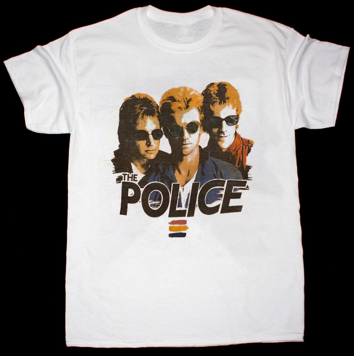 The Police Band Concert White Shirt Men Women Cotton Tee GE649 S разноцветный