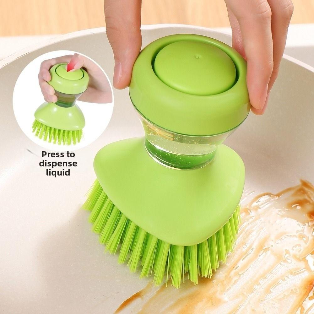 Creative Kitchen Dish Brush Press Cleaner Cookware Cleaner Brush  Sink Cleaning