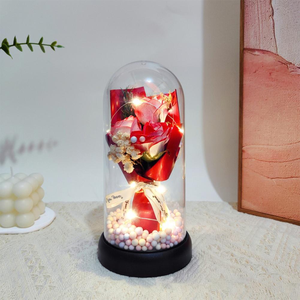 Universal Bionic Rose Soap Flowers Preserved Flower Shiny Eternal Rose Wedding Decoration For Girlfriend Valentines Day Gift
