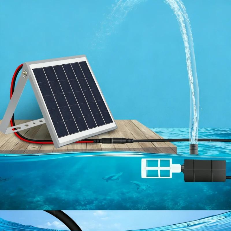 Fish Pond Solar Oxygen Booster Pump Outdoor Charging Oxygen Pump for Outdoor Garden Fish Tank Pond Small Oxygen Booster Machine