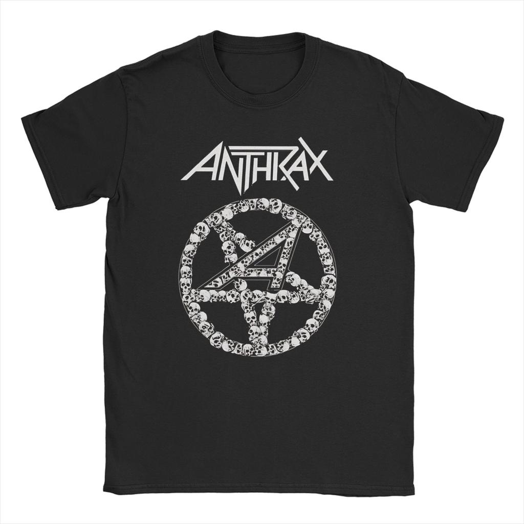 Anthrax Among The Living T Shirt for Men Cotton Awesome TShirt O Neck  Tee Shirt Short Sleeve Tops Plus Size