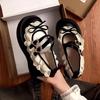 Designer Women's Mary Jane Shoes Elegant Butterfly-Knot Thick Heel Fashionable Party Dress Footwear Platform Tabis Lolita Shoes