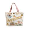 Canvas Tote Bag Cute Storage Bag Large Capacity Mini Handbags Portable Cartoon Print Lunch Bag