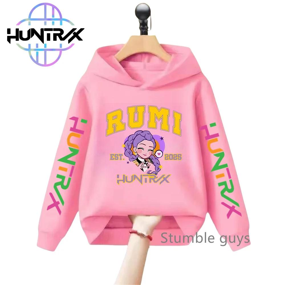 Kids KPop Demon Hunters Autumn Boys Girls Hoodie Long Sleeve Sweatshirt Sportswear Anime Clothes Stylish