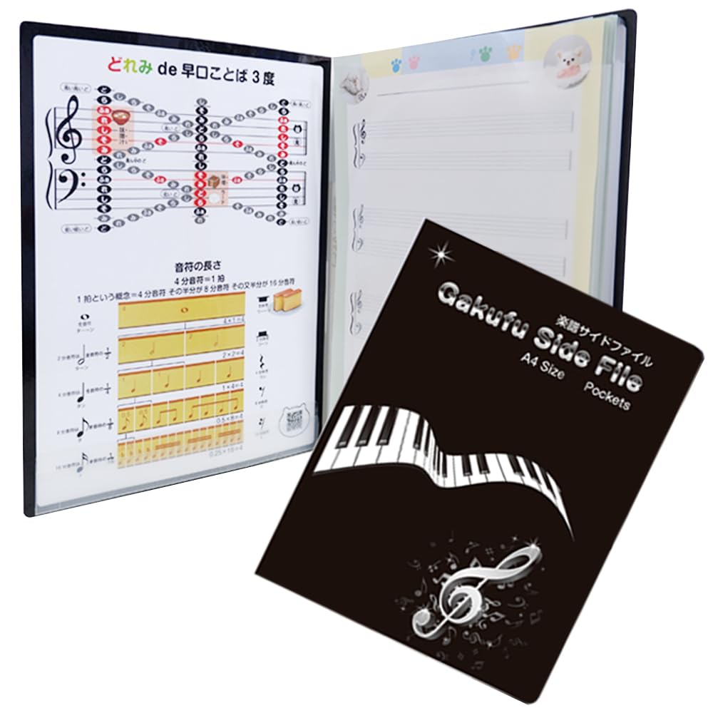 

Sheet Music Side File Holds 12 A4 Sheets of Sheet Music (Can also hold A3 Sheets) Includes 15 Sheets of Staff Paper (3 Types) Sheet Music File,