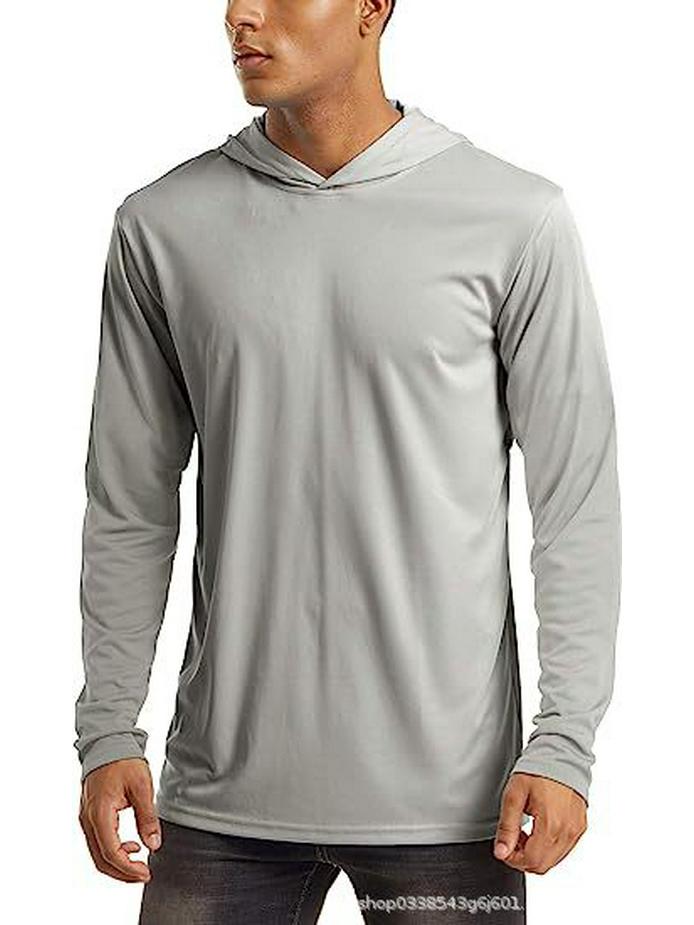 

Men s UPF 50+ Long Sleeve Quick-Dry Outdoor Hoodie Shirt Small