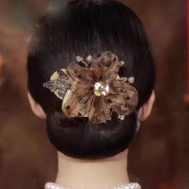 Camellia Black Butterfly Hair Bun Maker - Versatile Douyin-Style Twist Clip for Women