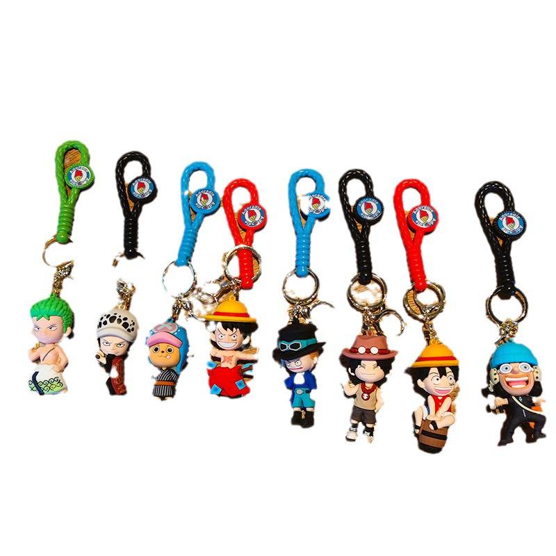 Cartoon Knit Luffy & Zoro Keychain Pendant