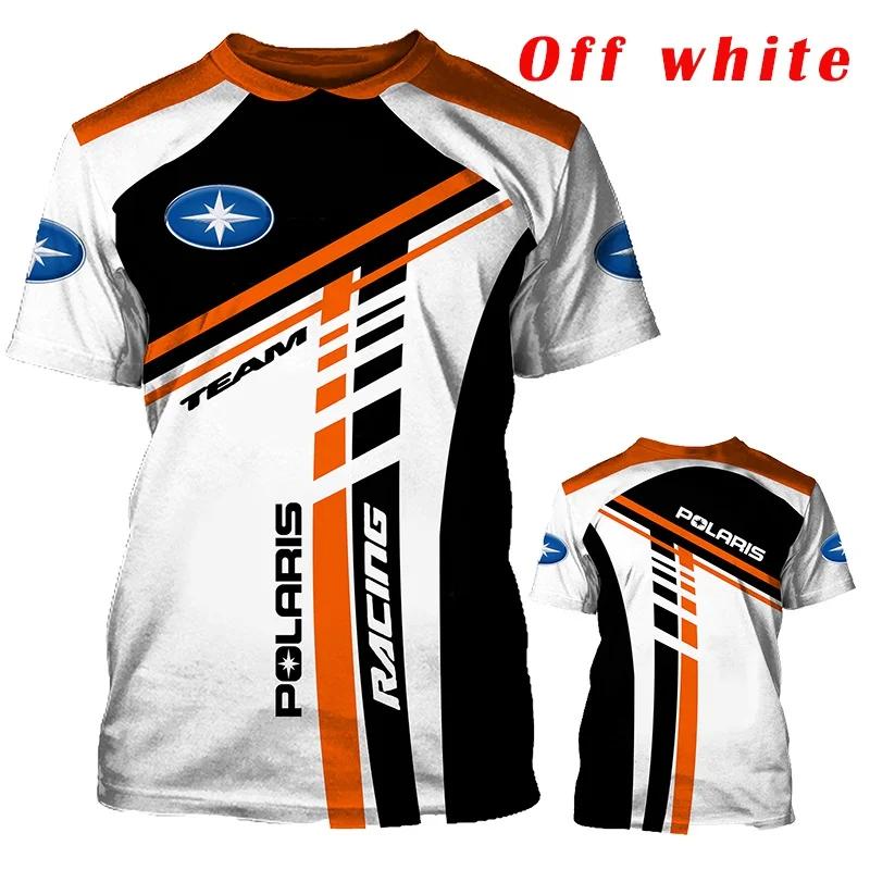 New Hot Selling 3D Polaris Logo Racing T-shirt Cool Printed Neutral Racing Team Men's T-shirt