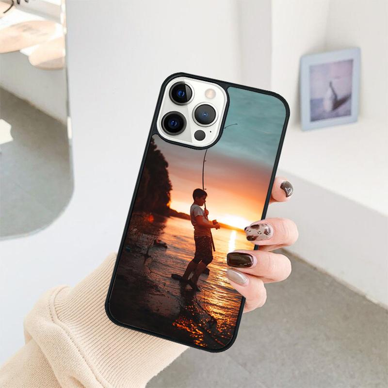 Fishing Fisherman Phone Case For iPhone 17 Air 16 15 14 11 12 13 Pro  MAX Plus coque Cover Shell