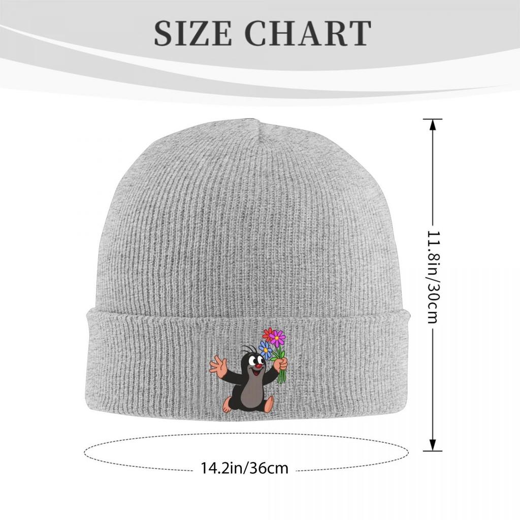 Mole Happy Krtek Warm Knitted Cap Winter Knit Bonnet Hat Skullies Beanies Hip Hop Caps for Unisex