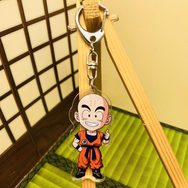 Anime  Z Keychain Acrylic Pendant, Son Goku Trunks Buu Piccolo Key Ring, Cartoon Cosplay Bag Purse Accessories Gift