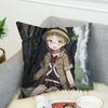 M-Made In Abyss Pillow Case For Car Sofa Decorative Home Double-sided Print Plush Square Throw Pillow Cushion Cover