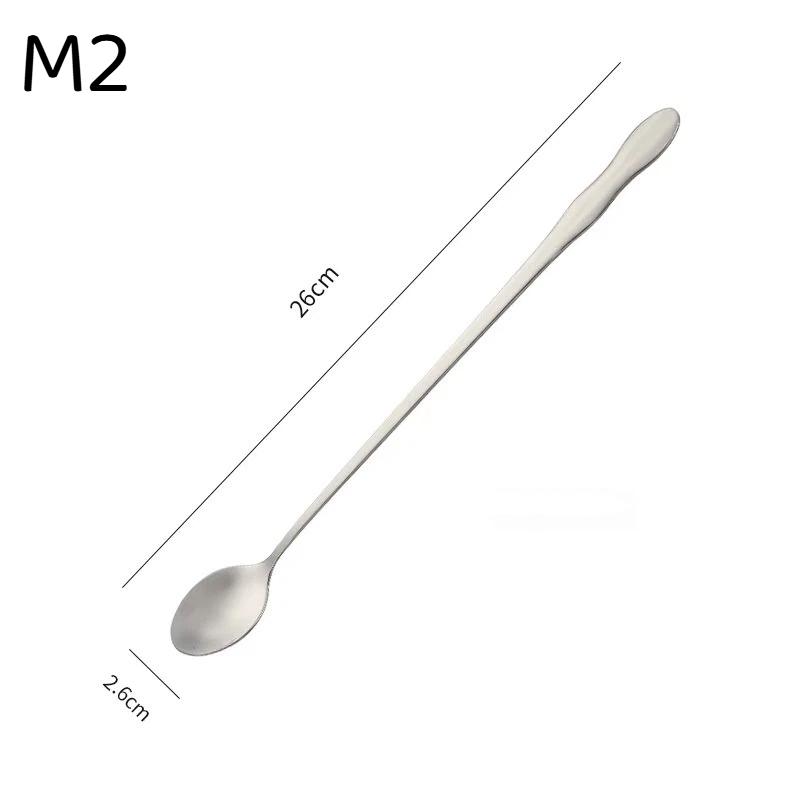 Stainless Steel Long Handle Stir Spoon Designed For Effortless Mixing In Cocktails And Teas