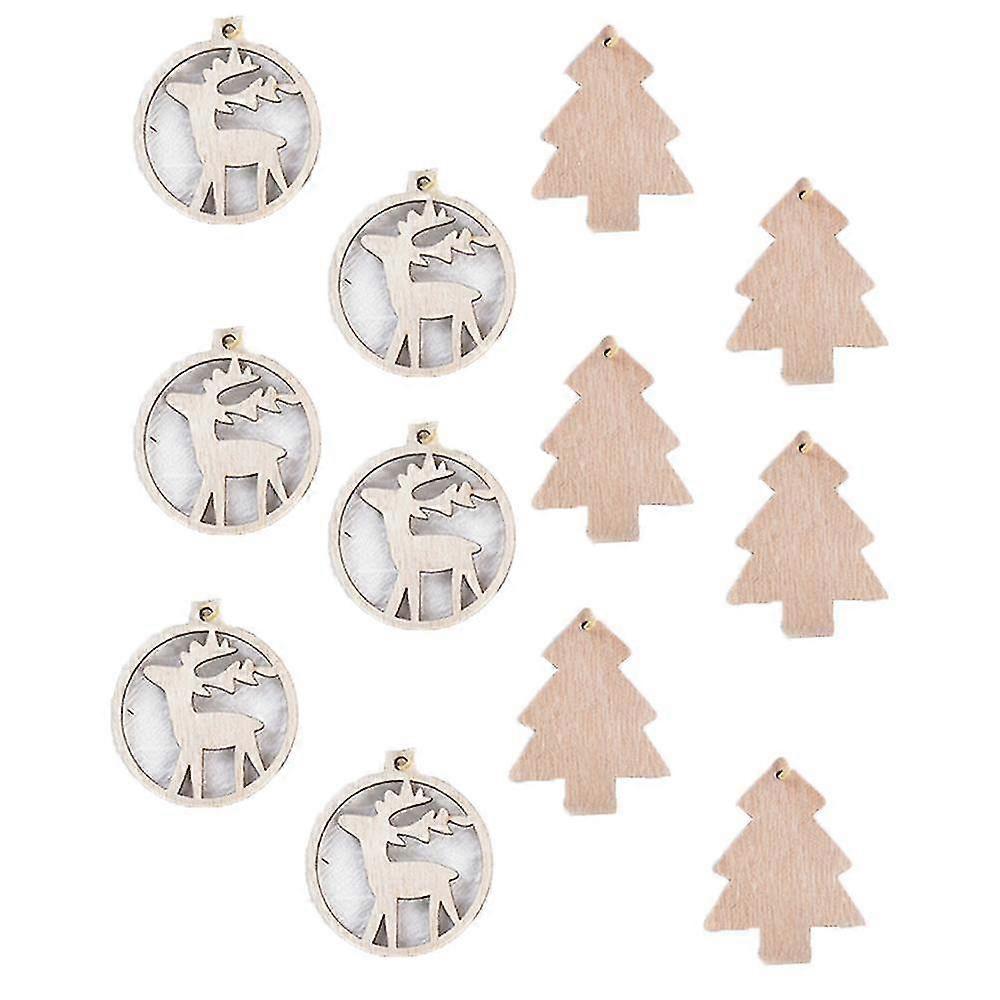 Hölzerne Weihnachtsbaumdekorationen, hängende Ornamente, Weihnachtsdekoration Anhänger