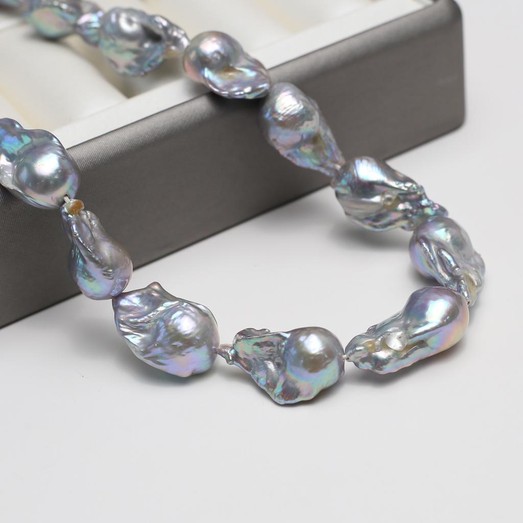 1String, Luxury Natural Shell Mother of Pearl Beads, Baroque Style Handmade Irregular Loose Spacer Beads 12-15mm, for DIY Jewelry Making Supplies 36cm