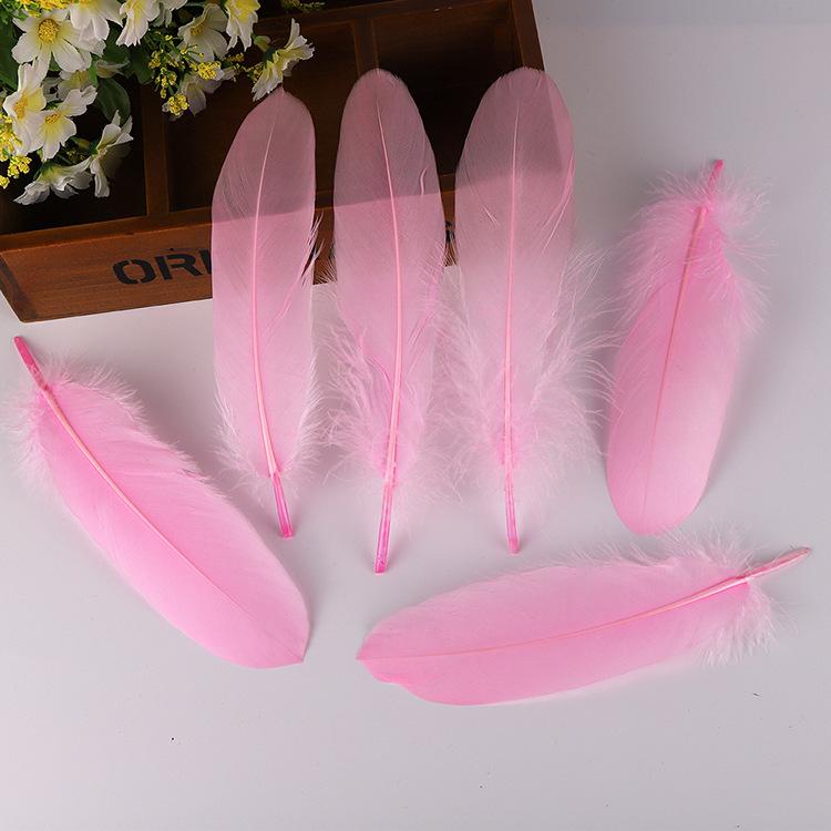

50Pcsdiy Goose Feather Hard Big Floating Feathers Wedding Children Handmade Decorative Materials Dream Catcher Feathers светло-розовый