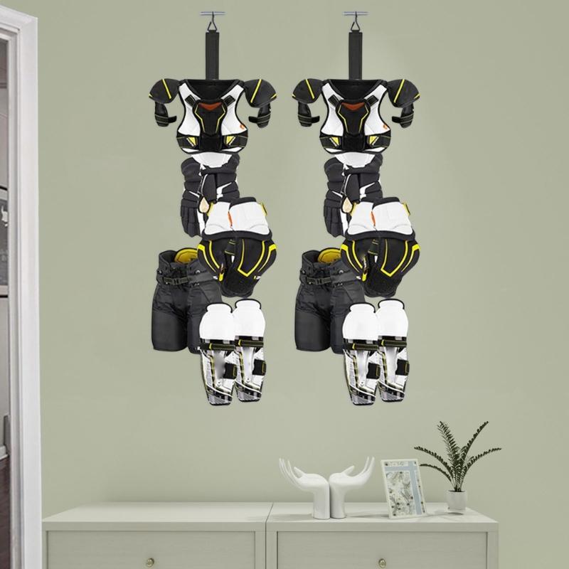 Hockey Equipment Drying Rack Portable Hockey Gear Hanger Ice Hockey Equipment Organizer for Ice Hockey Skating Baseball