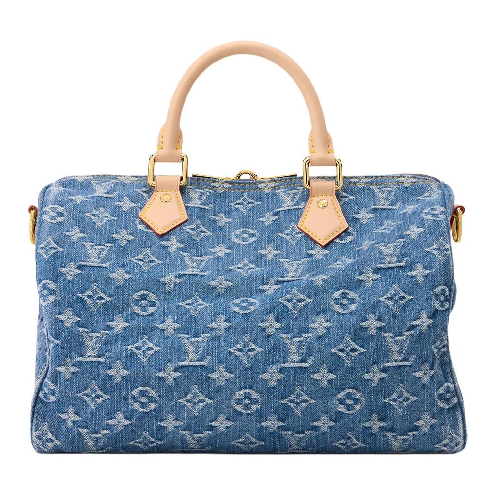 Louis Vuitton Speedy Fabric One Shoulder Handbag Women's Blue M14430