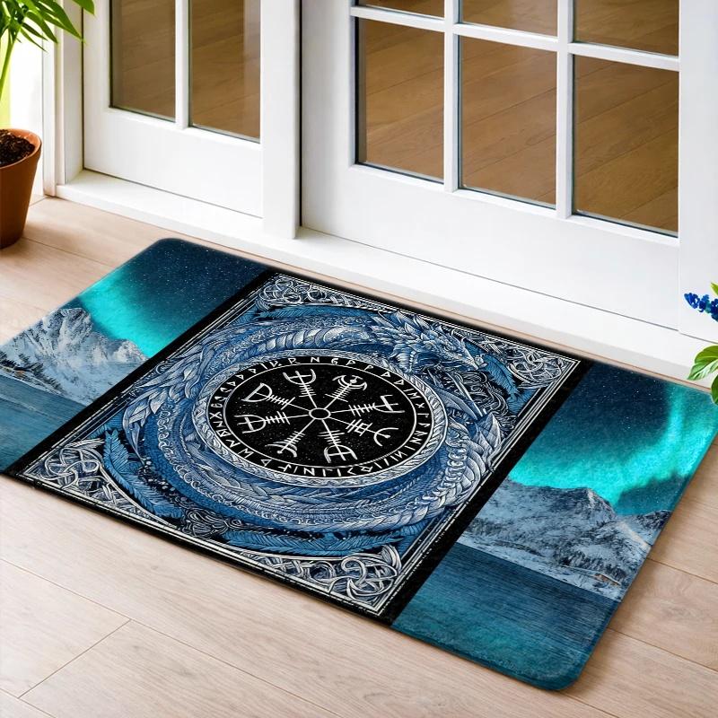 Vintage Forest Bear Family Pattern Area Rug - 8mm Thick, Non-Slip & Soft Comfort Mat for Indoor/Outdoor Use, Perfect for Livin