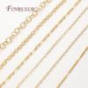0.5-1 Meter 18K Gold Plated Oval Curb Cuban Chains For Jewelry Making Supplies,DIY Necklace Bracelet Chain Bulk Chains Wholesale
