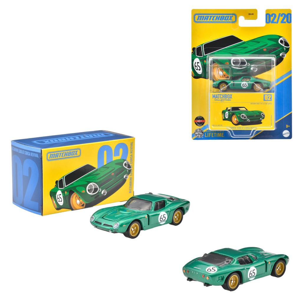 Matchbox Sortiment Fahrzeug Spielzeug Mini-Box mit Spielzeugautos ab 3 Jahren, 8 Stück, Sammlerautos, Box, Up, 987A-GBJ48