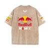 Summer F1 Racing Suit Red Bull Vestapan Team Uniform Short Sleeved Vintage Wash T-shirt Round Neck T-shirt