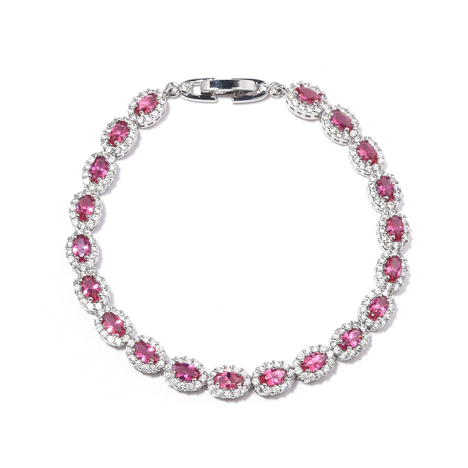 

Эллиптический браслет из циркония, ювелирные изделия для женщин, осенняя ниша, простой женский браслет, усовершенствованный стиль ювелирных аксессуаров. Length 18.5 cm Free 3 cm Extension Buckle