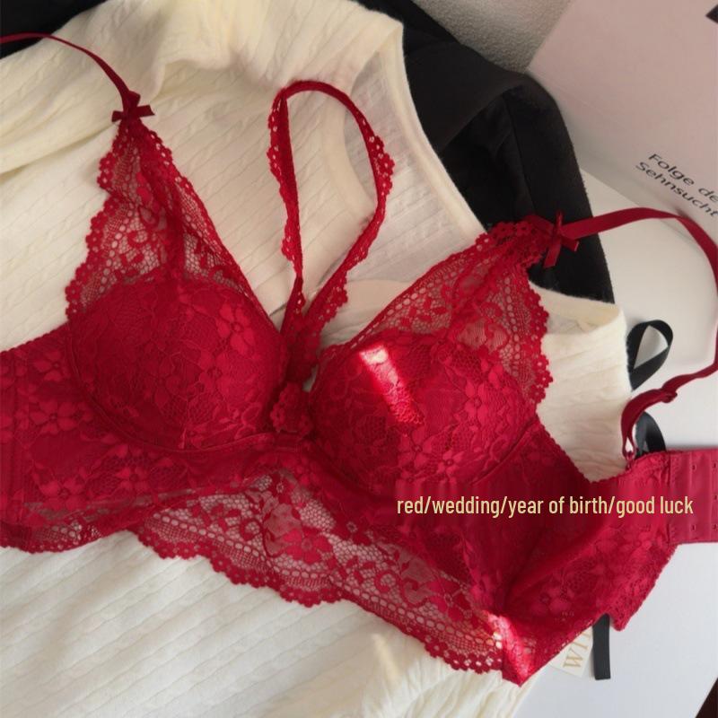 

Жіночий мереживний бездротовий бюстгальтер халтер Dragon Heart 2.0 L 36/80 червоний