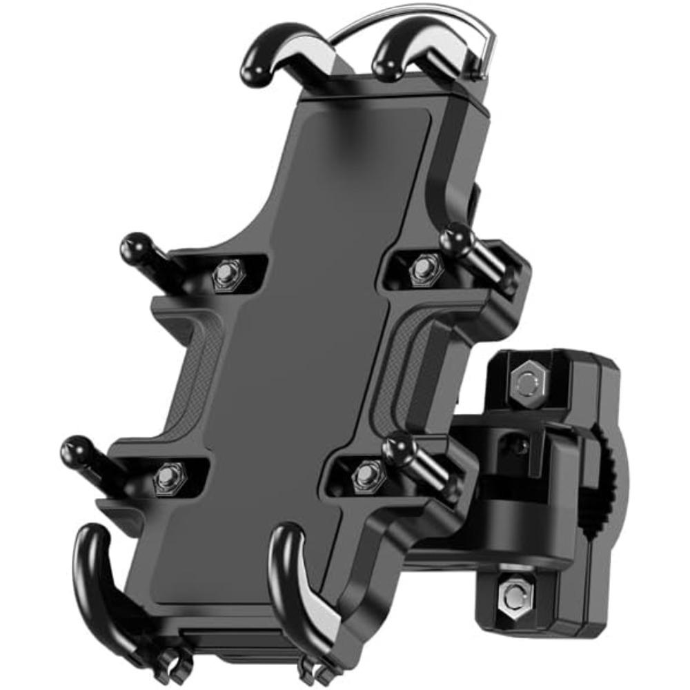 Motorcycle phone holder, motorcycle phone holder, motor sports electronic device holder, shock-absorbing phone holder