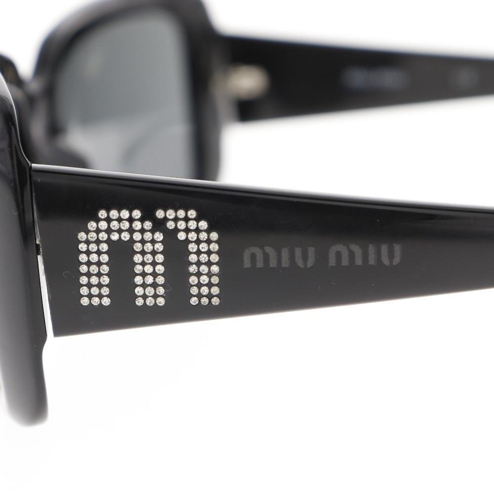 MIUMIU SMU 10G sunglasses Rhinestone M logo 1AB-1A1 Women Used