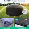 Patio Waterproof Round Garden Furniture Cover Outdoor Table Chair Protector Dust