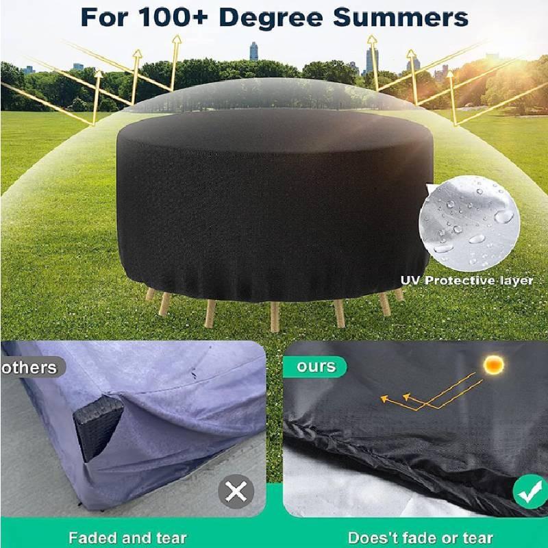 Patio Waterproof Round Garden Furniture Cover Outdoor Table Chair Protector Dust