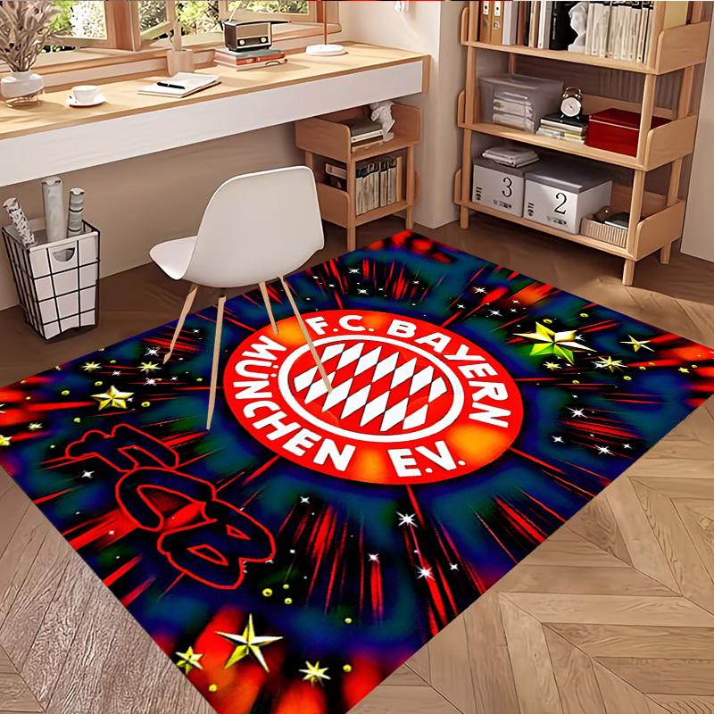 FC Bayern Print Rug, Washable Floor Carpet, For Entryway Dorm Laundry Room Office Study, Home Decor Birthday Christmas Gift
