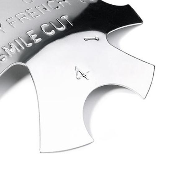 Stainless Steel Nail Cutter Plate French Style Nail Polishing Reusable Manicure Edge Trimmer for Female