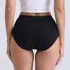 High-waisted Plus Size Belly Flatterer Underwear With Hip Lift Solid Color